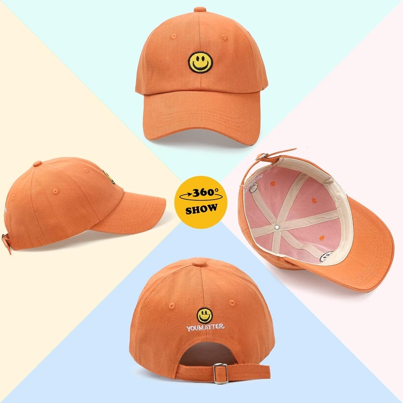 SONMONY Store Smile Face Toddler Baseball Cap Boy Baseball Hats Kids Washed Funny Hats Adjustable Cute Caps for 3-12 Years… - Image 3